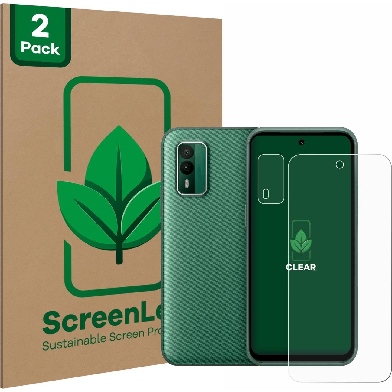 ScreenLeaf Schutzfolie nachhaltiger Displayschutz Displayschutzfolie Folie Klar Transparent (2 Stück, Nokia XR21), Smart...