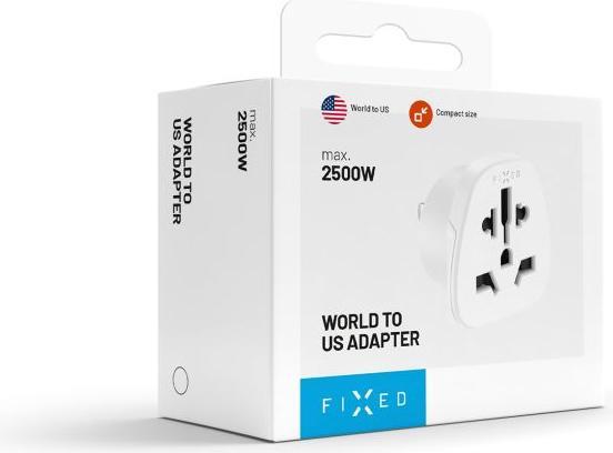 Actual product image Fixed USA Adapter, white