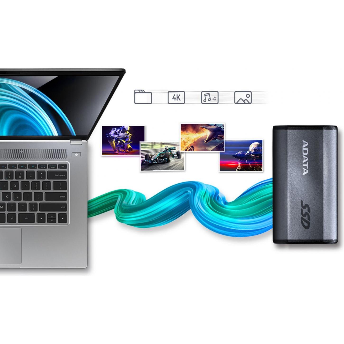 Thumbnail - Adata SE880 (1000 GB), Externe SSD, Grau