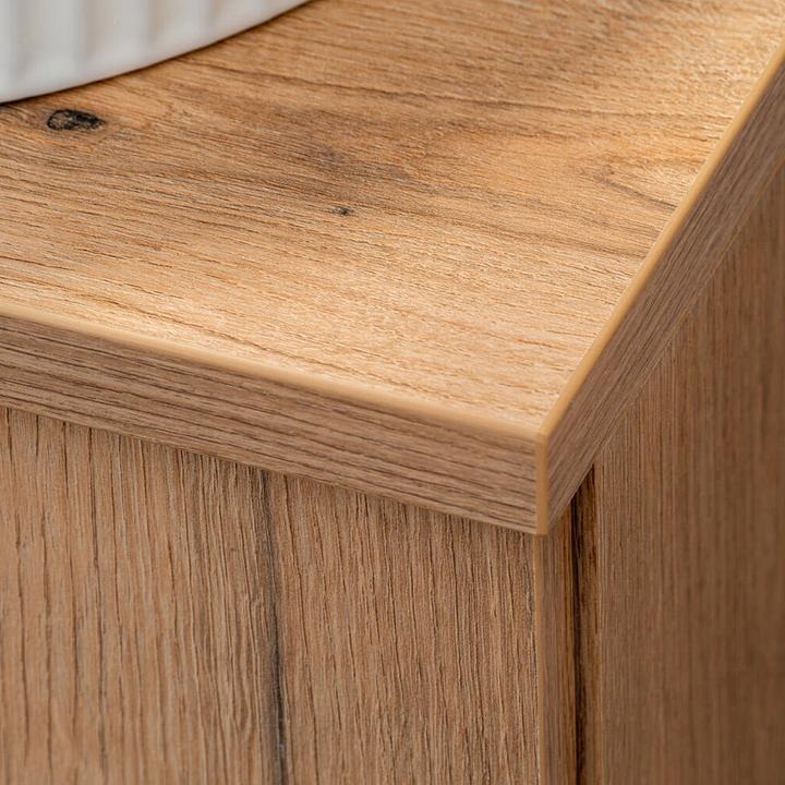 Produktbild En.Casa Waschtischunterschrank Skelbolu 80x60x40 cm Eicheoptik