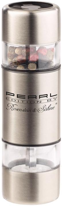 Produktbild Pearl 2in1-Mini-Salz- und Pfeffermühle mit 2 Keramikmahlwerken (Chili, Salz, Muskatnuss, Pfeffer)