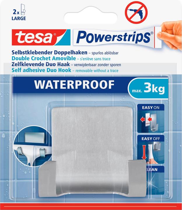 Actual product image tesa Powerstrips Waterproof Hook ZOOM