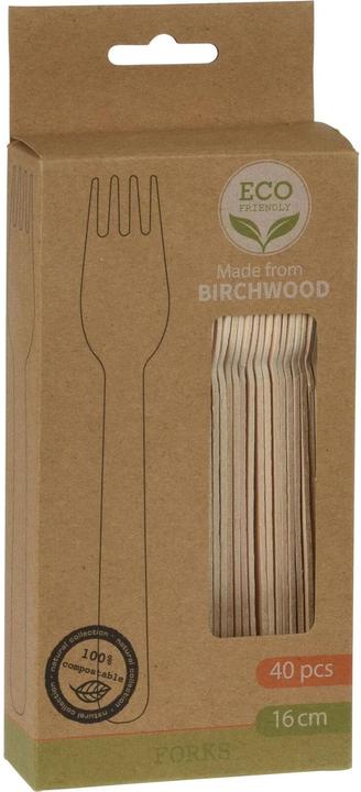 Actual product image Furber Disposable fork 40 pieces, brown (40x)