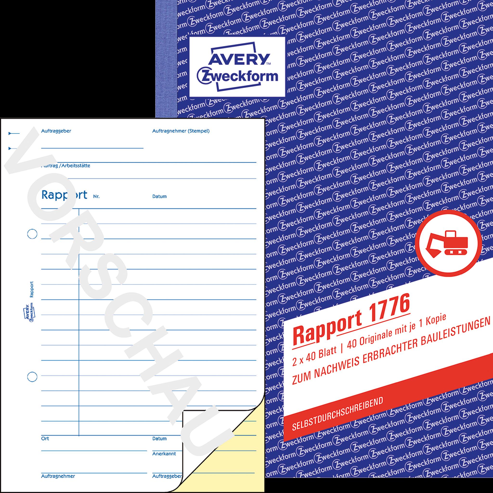 Avery, Formular, Rapport (40 x)