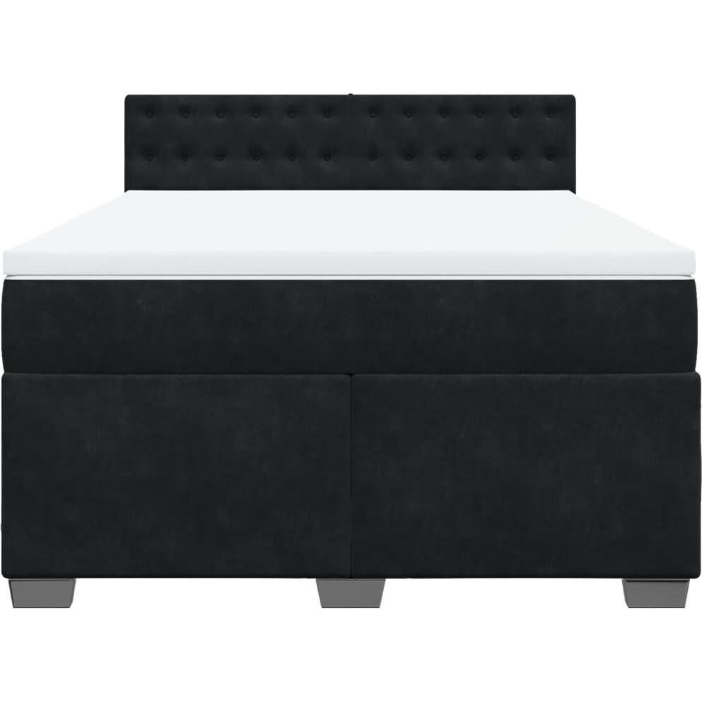 Thumbnail - VidaXL, Bett, Bo x springbett mit Matratze 140 x 190 cm Samt (140 x 190 cm)