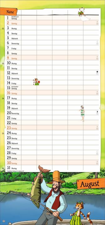 Produktbild Pettersson und Findus Familienplaner 2026 (21 x 45 cm, Harter Einband, Deutsch)