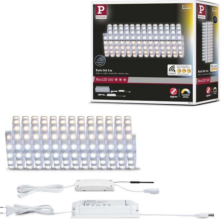 Image du produit Paulmann Kit MaxLED 500 Stripe (Blanc chaud, Blanc froid, Blanc neutre, 500 cm, Extérieur, Intérieur)