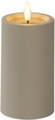 LED Kunststoffkerze sand 1873-970 Aussen 1873-970 6h Timer D7 H12,5cm 2xAA (1 x)