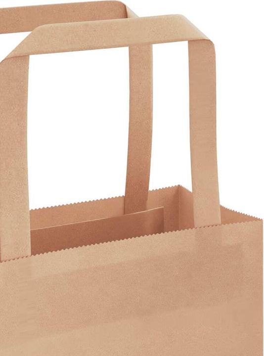 Actual product image VidaXL Kraft paper bags 50 pcs. with handle brown 45x17x48 cm paper bag (Gift bag, 50 x)