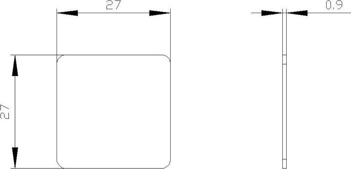 Produktbild Siemens Labeling plate 27x27mm, black