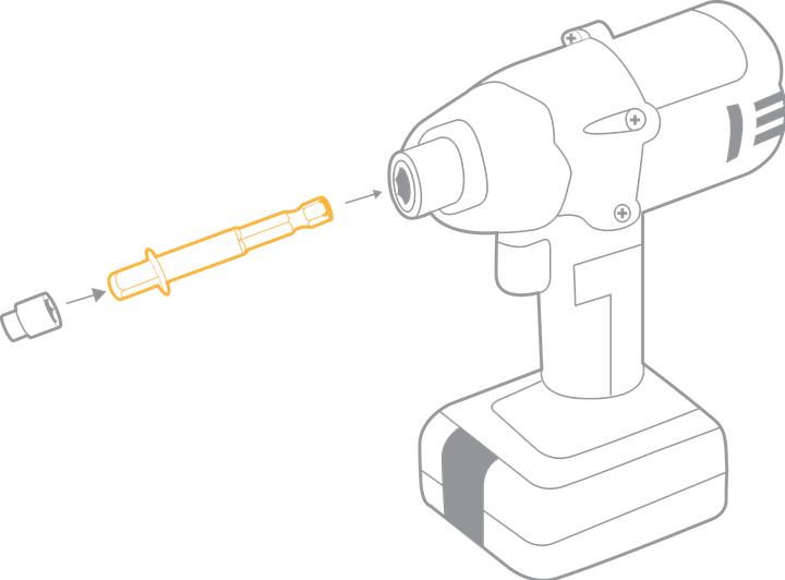 Actual product image VITO Drill-socket spanner adapter