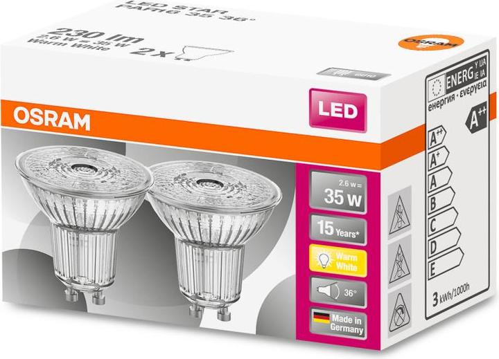 Produktbild Osram LED ST MR16 35 36 GU5,3 WW DUO (GU10, 2.60 W, 230 lm, 2 x, F)
