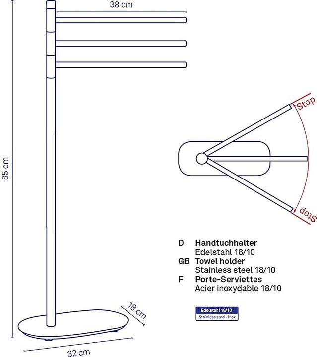 Produktbild Kela Handtuchhalter Lucido