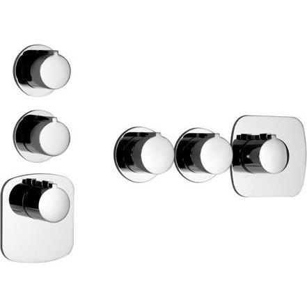 Gessi, Badarmatur, Tondo, Fertigmontageset mit 2 separaten Wegen, 43234