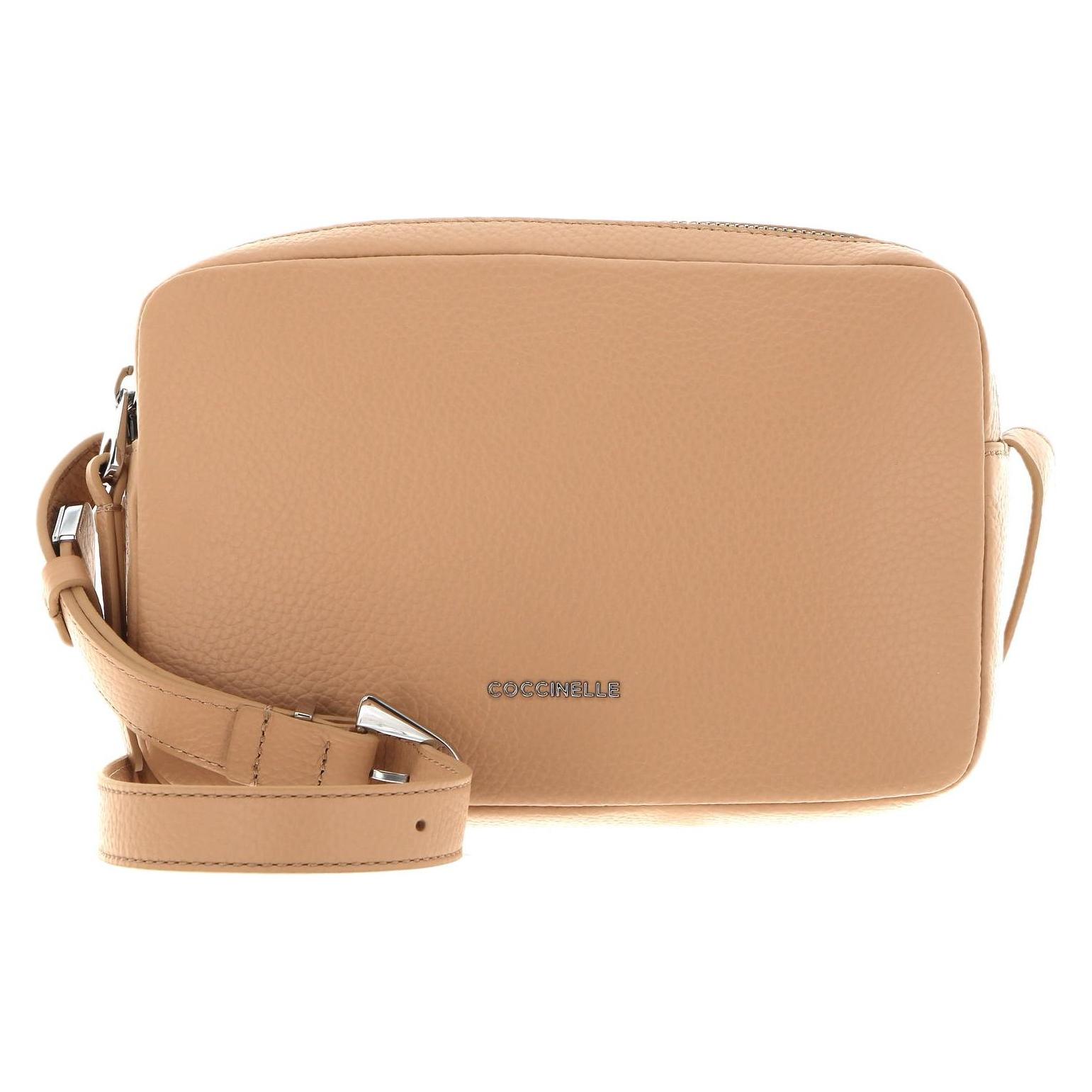 Coccinelle, Damen, Handtasche, Gleen Handbag Grained Leather, Beige