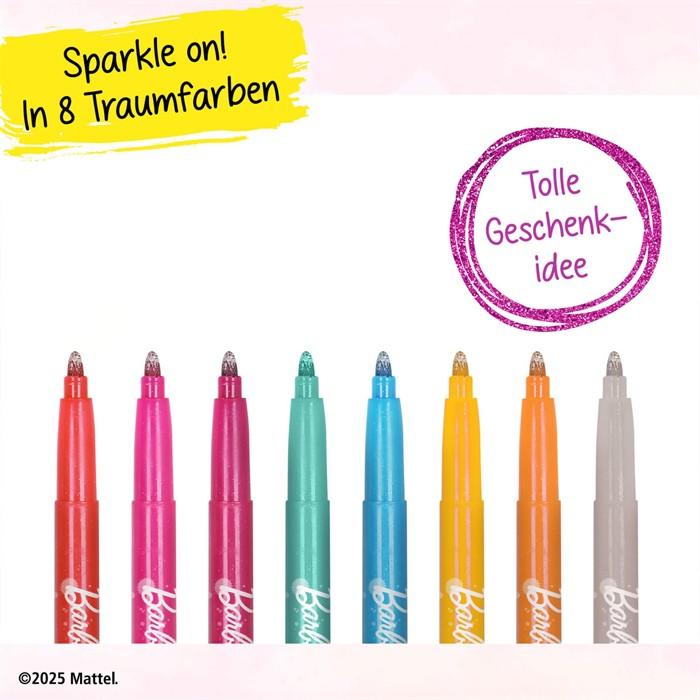 Actual product image Online Glitzermarker Set Barbie 8 Farben im Etui, VE: 6
