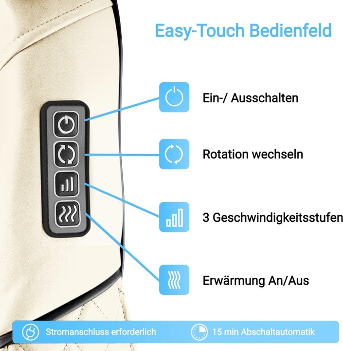 Produktbild Fitleap Nackenmassagegerät, Shiatsu Massagegerät für Muskelschmerzlinderung