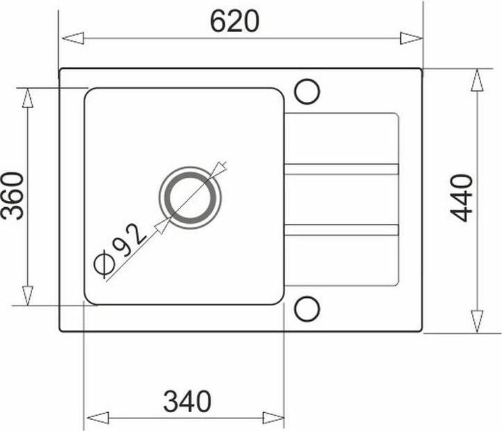 Image du produit Maidsinks Evier de cuisine Promo 62x44 1B 1D noir (44 cm, 62 cm)