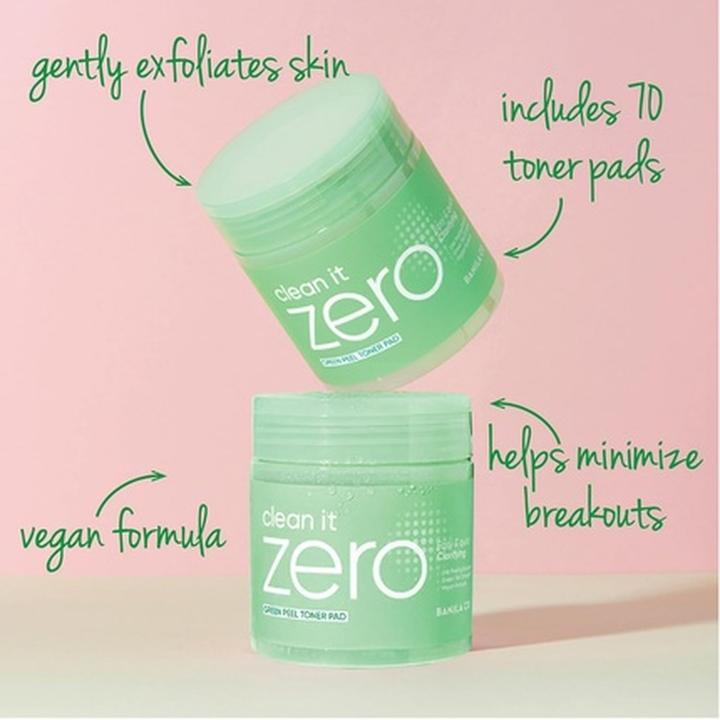 Actual product image Banila Co Clean It Zero Green Peel Toner Pads with Vegan Blend of LHA (Cleansing scrub)