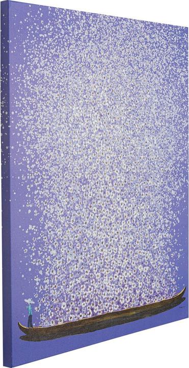 Produktbild Kare Design Leinwandbild Flower Boat Lila weiss (80 x 100 x 3.5 cm)