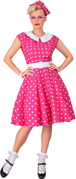 Produktbild Widmann 50er JAHRE ROCK'N'ROLL MODE HOT PINK (Kleid mit Petticoat, Gürtel, Haarband), S (S)