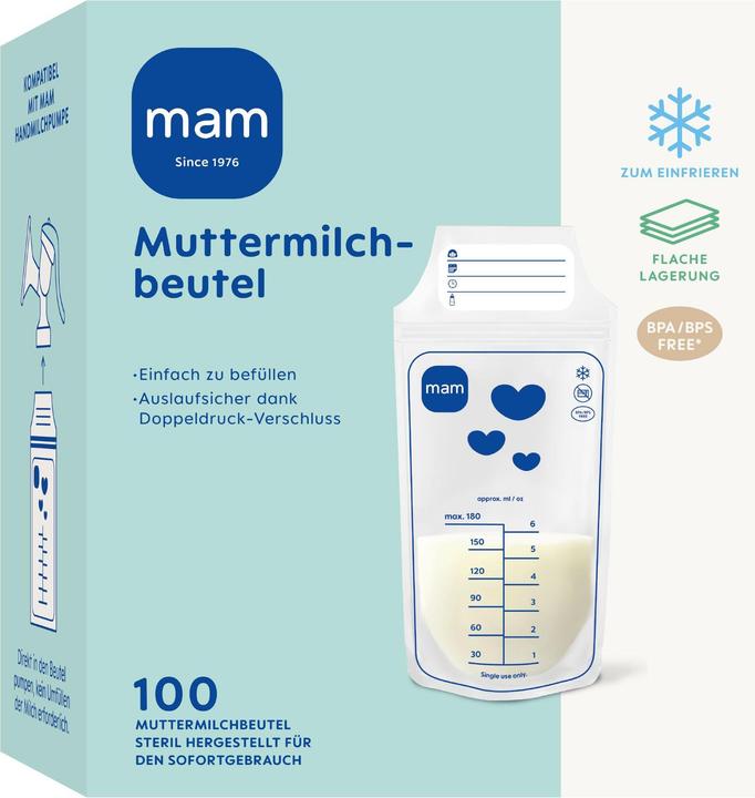 MAM Muttermilchbeutel 180ml 100St