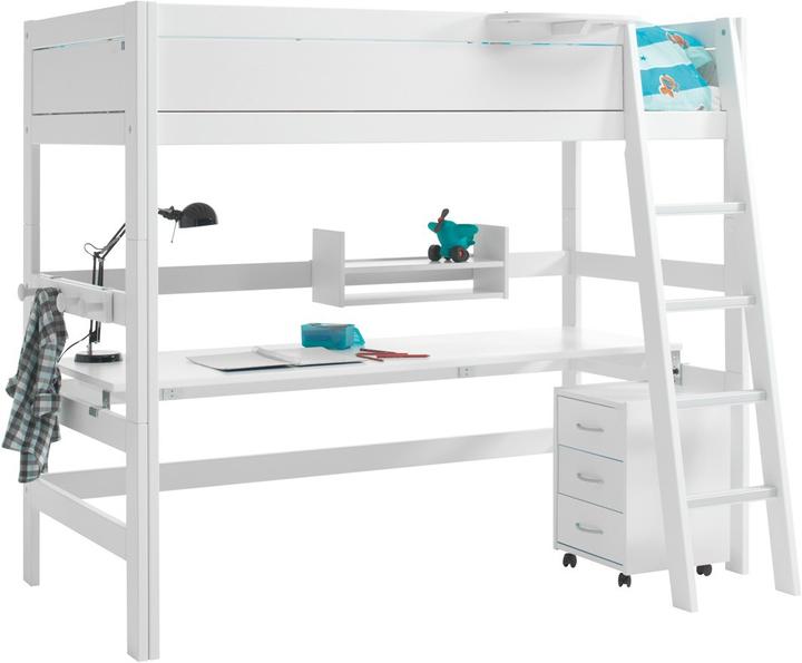 Image du produit Lifetime Kidsrooms Lit gigogne avec sommier à lattes de luxe échelle inclinée (90 x 200 cm)