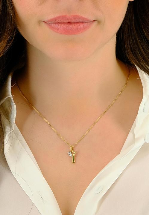 Image du produit Muau Lettre (750, Or blanc, Or jaune 18 carats)