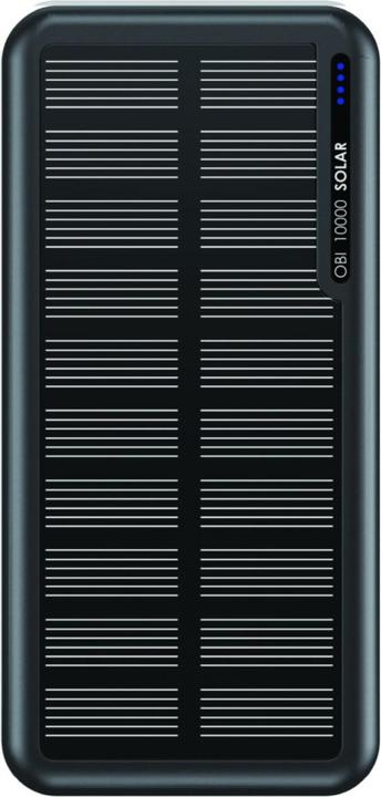 Actual product image Boompods Obi 10,000mAh Solar Powerbank - Black (10000 mAh, 37 Wh)