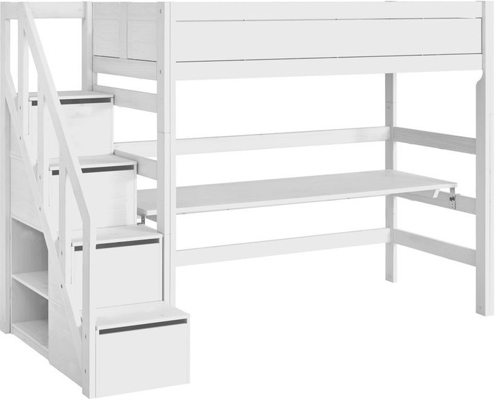 Actual product image Lifetime Kidsrooms Loft bed with stairs and trundle floor (90 x 200 cm)