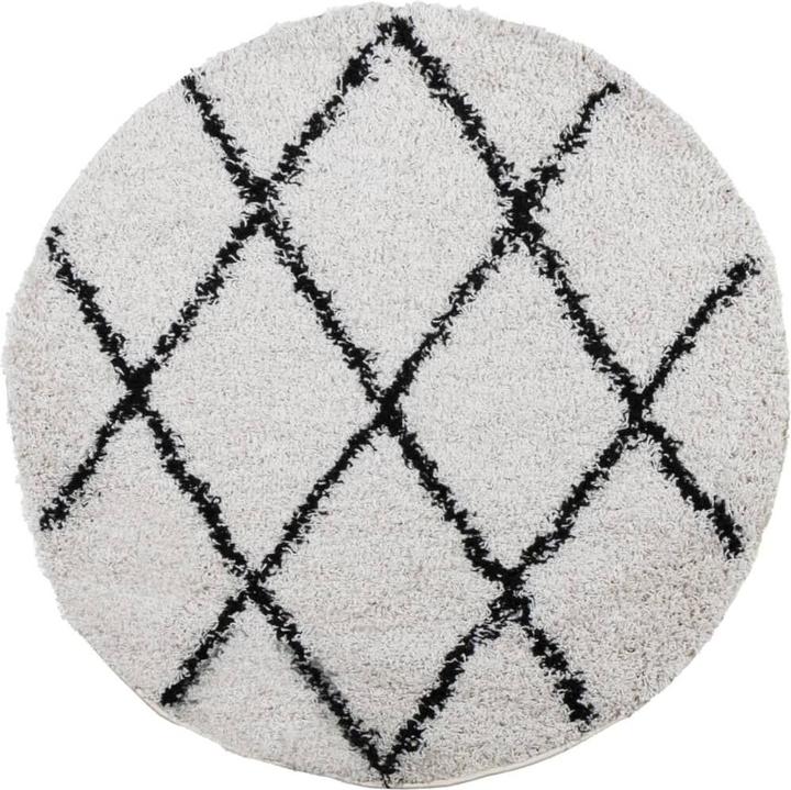 Actual product image vidaXL Shaggy high pile modern carpet Ø 280 cm (280 x 280 cm)