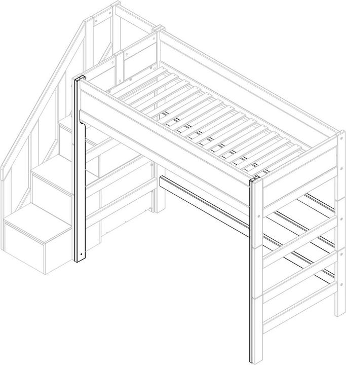 Produktbild Lifetime Kidsrooms Leifetime Teile für Hochbett mit Einstieg am Kopfende