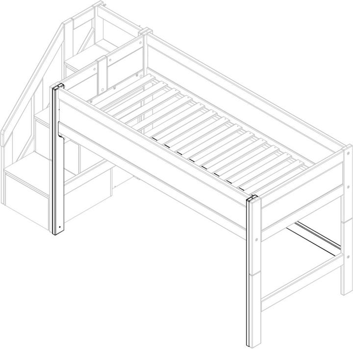 Lifetime Kidsrooms Parti per il letto a soppalco medio con ingresso all'estremità della testa