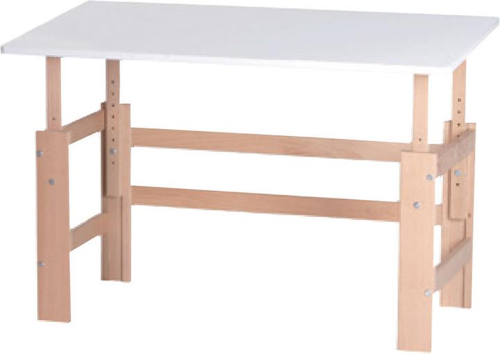 Immagine prodotto Manis-h Manis h Scrivania regolabile in altezza con funzione di inclinazione 140x65 Bianco neve (140 x 65 x 60 cm)