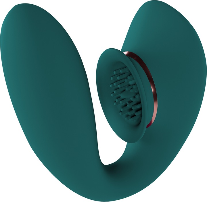 Image du produit Innovation Twitch 3 - Vibromasseur rechargeable & aspiration - Silicone - 10 Speed - Forest Green