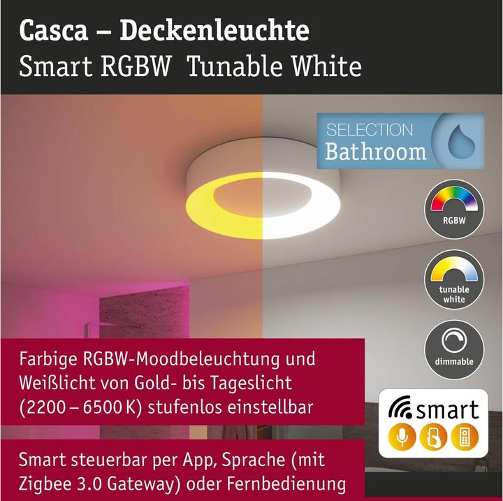 Actual product image Paulmann Deckenleuchte Casca Zigbee (2500 lm)
