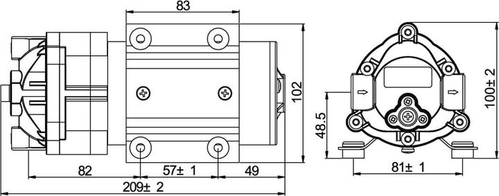 Actual product image Naturewater Booster Pump with 200 GPD (750 l/day) 60W for Reverse Osmosis Systems (Booster pump)