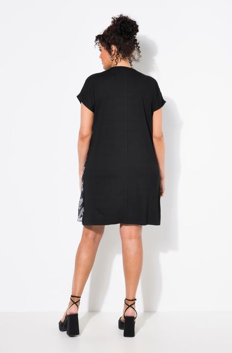 Immagine prodotto Ulla Popken Abito di jersey con mantella di chiffon, scollo a V e mezze maniche (58)