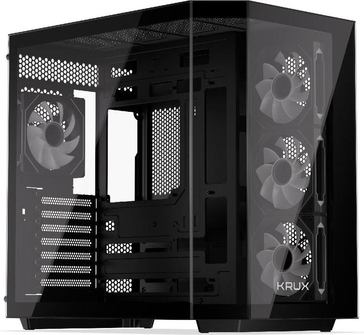 Produktbild Krux Empero (schwarz, Tempered Glass x 2) (ATX, mATX, Mini-ITX)