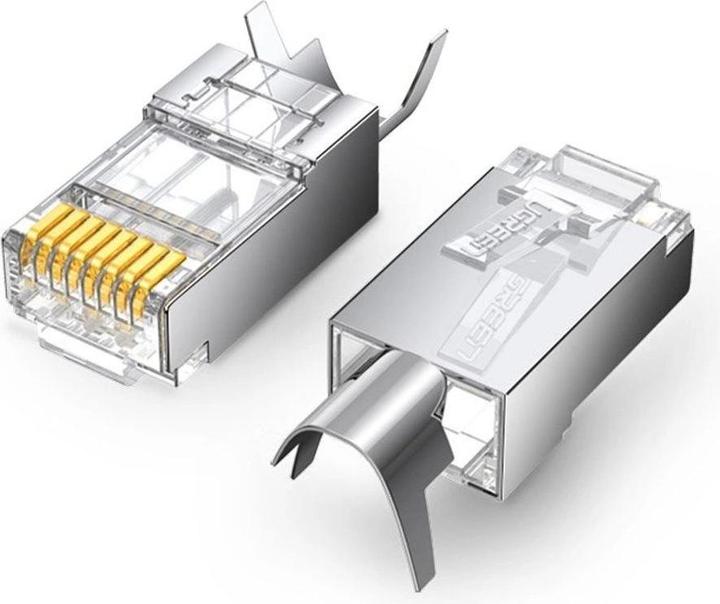 Actual product image Ugreen 10x Modular Plug RJ45 Plug 8P8C Cat 6A / 7 (70316) (CAT6a)