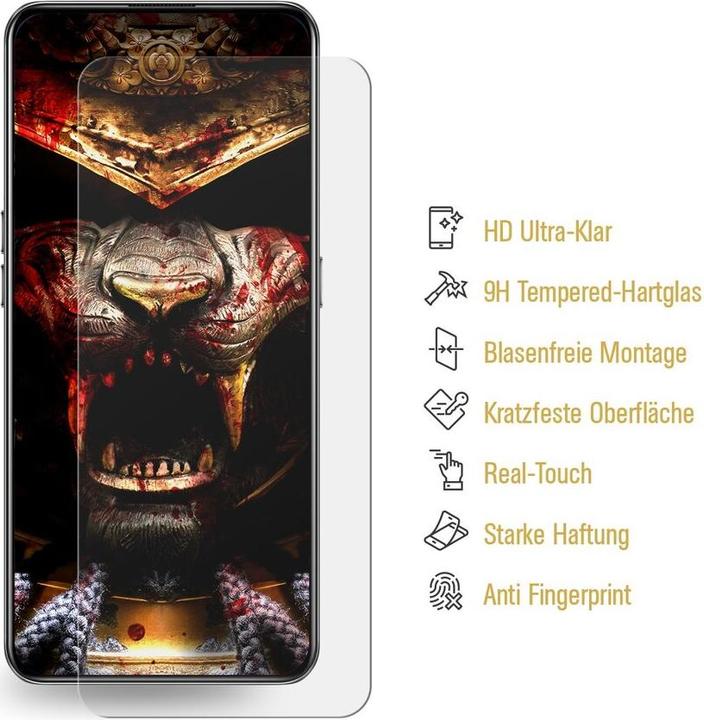 Actual product image Protectorking 1x 3D A++ real tempered 9H armoured glass CLEAR (1 Piece, Samsung Galaxy S10 Lite)