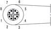 Produktbild Weidmüller WEIDMUELLER 2485600050 Sensor-/Aktor-Datensteckverbinder M12 Stecker, gewinkelt, Stecker (S/FTP, CAT6a, 5 m)