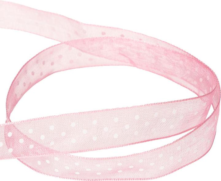 Produktbild Mabella Satinband Rosa mit Punkten (20x)