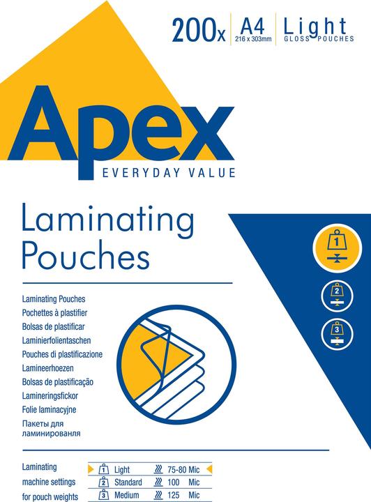Actual product image Fellowes APEX - Laminating foils (A4, 100 pcs., 75 µm)