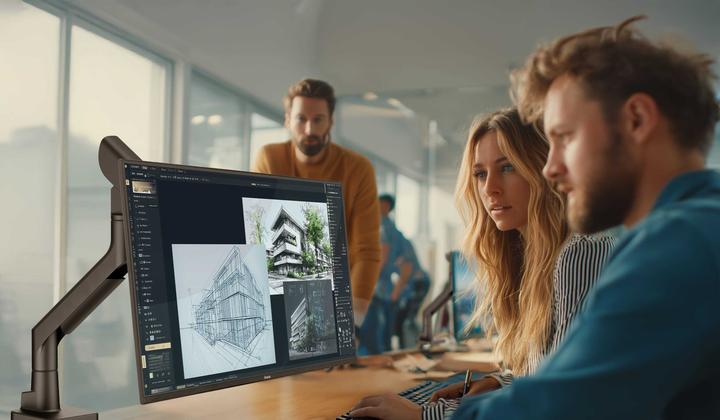 Produktbild iiyama Tischhalterung DS6001C-B1 (Tisch, 49", 27 kg)