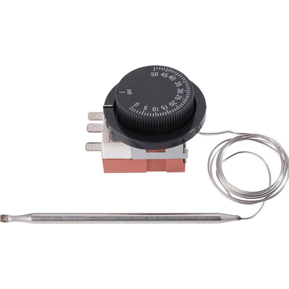 Sygonix Einbauthermostat Einbau 0 bis +50 °C, Thermostat, Schwarz
