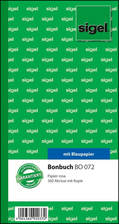 Image du produit Sigel Carnet de tickets, 360 coupures (60 x)