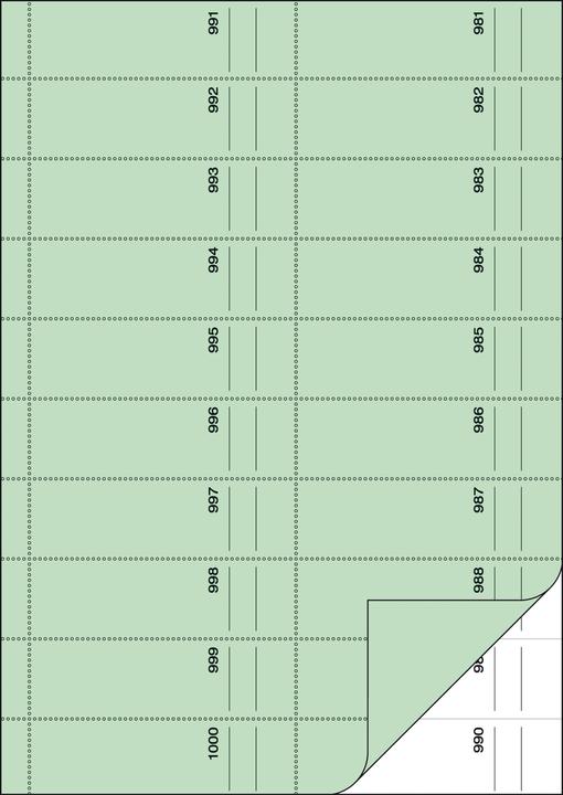 Produktbild Sigel Bonbuch, 1000 Abrisse (100x)