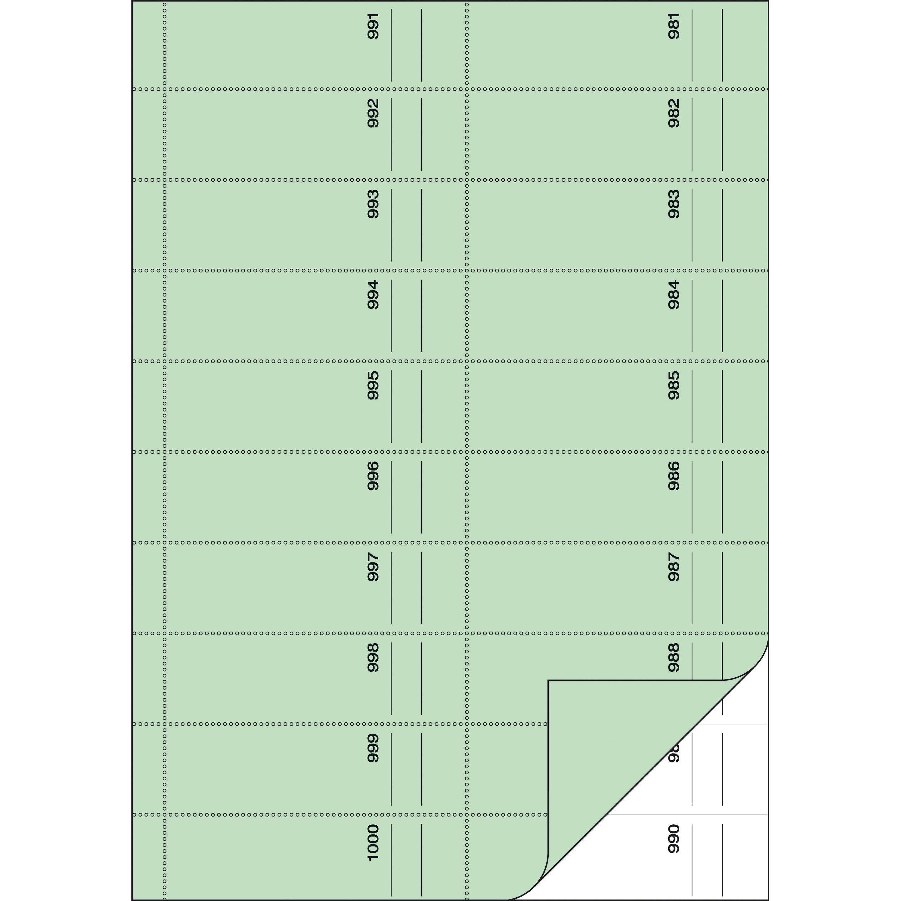 Sigel, Formular, Bonbuch, 1000 Abrisse (1000 x)