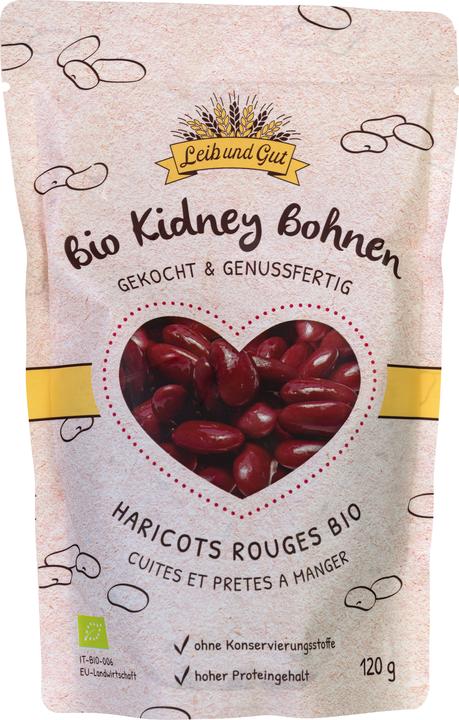 Produktbild Leib und Gut Bio Kidney Bohnen gekocht 120 g (130 g)